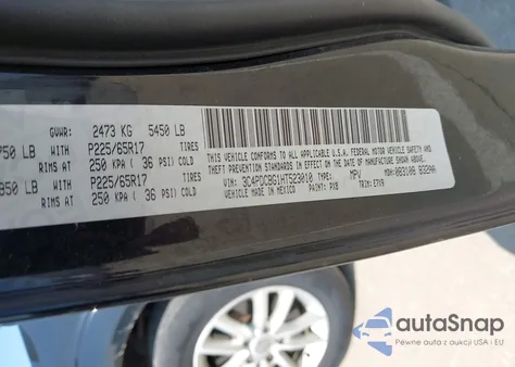 2017 Dodge Journey Sxt из США, поврежденный, VIN 3C4PDCBG1HT523010